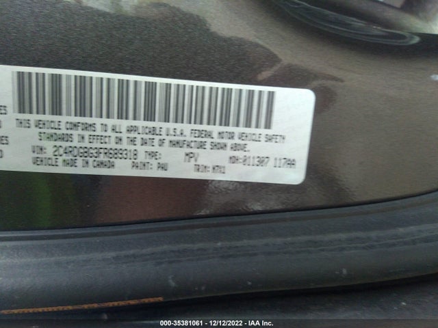 Dodge Grand Caravan Se Plus 2015 2C4RDGBG3FR689318 Image 9