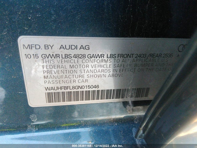 Audi A4 Premium Plus 2016 WAUHFBFL8GN015046 Image 9