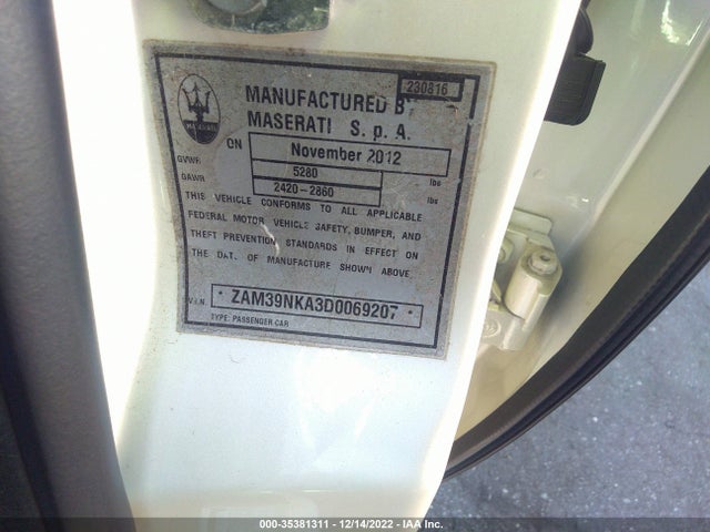 ZAM39NKA3D0069207 Maserati Quattroporte