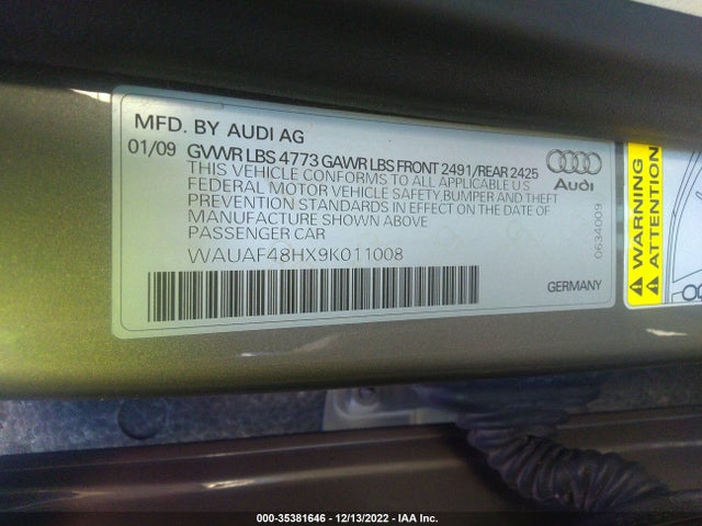 Audi A4 2.0t Special Edition 2009 WAUAF48HX9K011008 Image 10