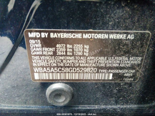 WBA5A5C58GD529820 BMW 5 Series 528i