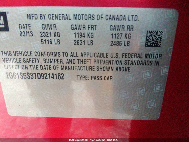 Cadillac Xts Premium 2013 2G61S5S37D9214162 Image 9