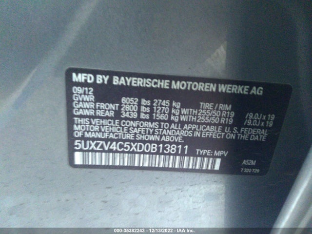 BMW X5 Xdrive35i 2013 5UXZV4C5XD0B13811 Image 10