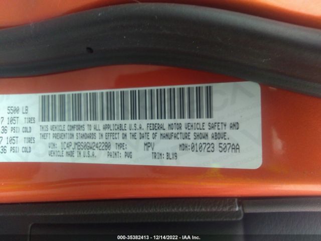 1C4PJMBS0GW242280 Jeep Cherokee Trailhawk