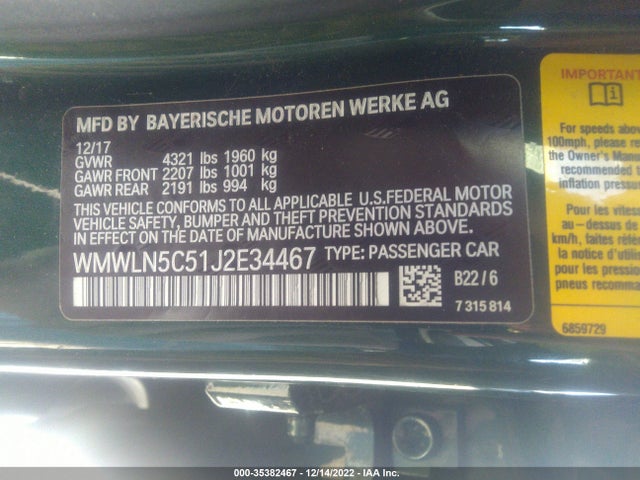 2018 Mini Clubman, VIN: WMWLN5C51J2E34467