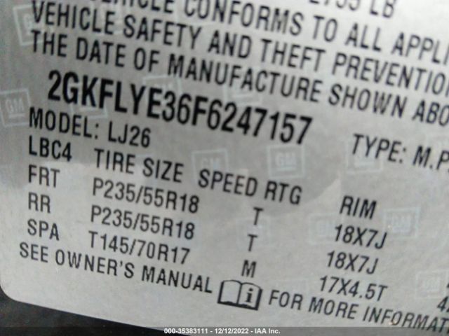 2GKFLYE36F6247157 GMC Terrain Slt