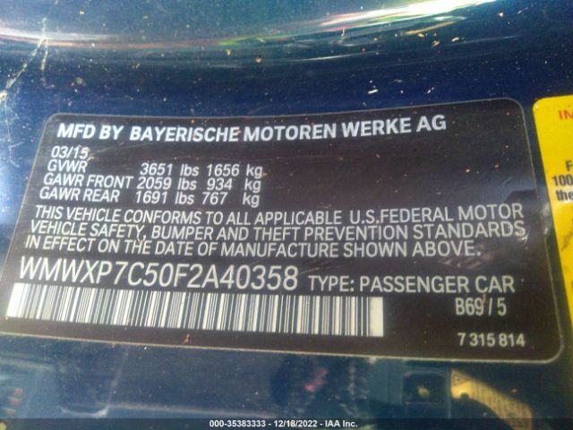 WMWXP7C50F2A40358 Mini Cooper Hardtop S