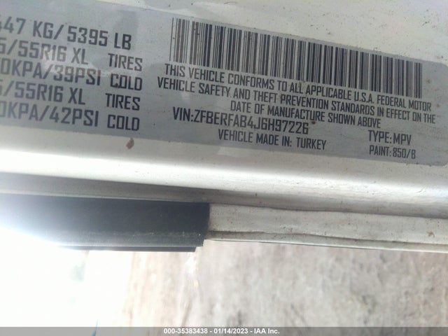 2018 Ram Promaster City, VIN: ZFBERFAB4J6H97226