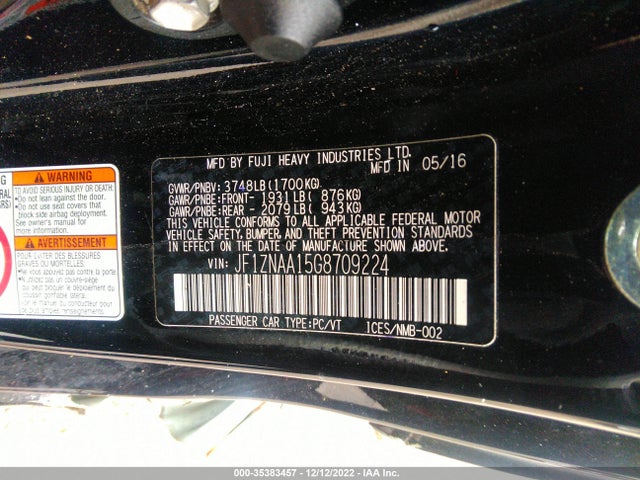 2016 Scion FR-S, VIN: JF1ZNAA15G8709224
