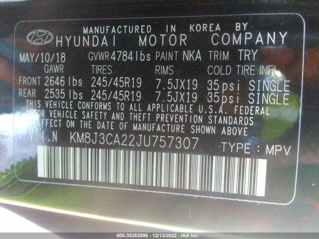 Hyundai Tucson Value 2018 KM8J3CA22JU757307 Image 9