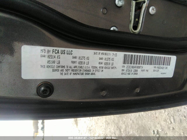 2C3CCABG4FH898714 Chrysler 300