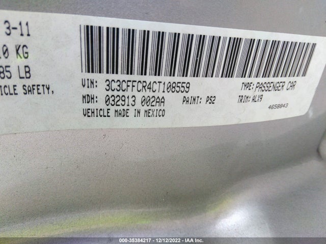3C3CFFCR4CT108559 Fiat 500 LOUNGE