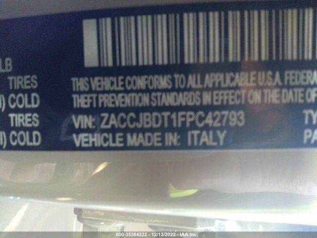 ZACCJBDT1FPC42793 Jeep Renegade Limited