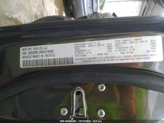 2022 Ram 2500, VIN: 3C6UR5FJ0NG319042