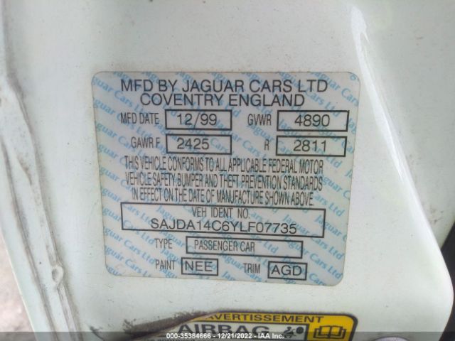 SAJDA14C6YLF07735 Jaguar XJ
