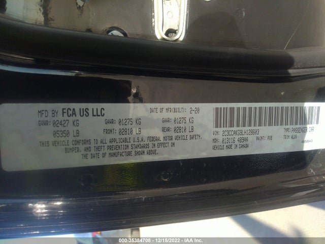2020 Chrysler 300, VIN: 2C3CCAKG9LH128603