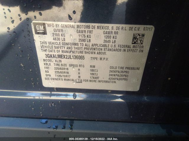3GKALMEX2JL136065 GMC Terrain Sle
