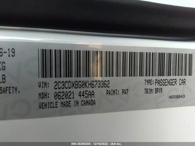 Dodge Charger Sxt 2019 2C3CDXBG0KH673362 Image 9