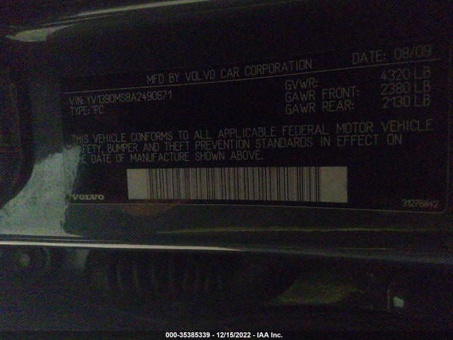 Volvo S40 2010 YV1390MS8A2490671 Image 10