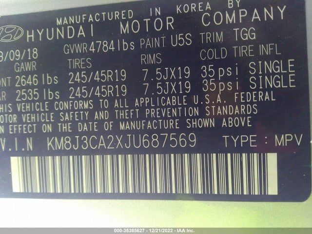 Hyundai Tucson 2018 KM8J3CA2XJU687569 Image 11