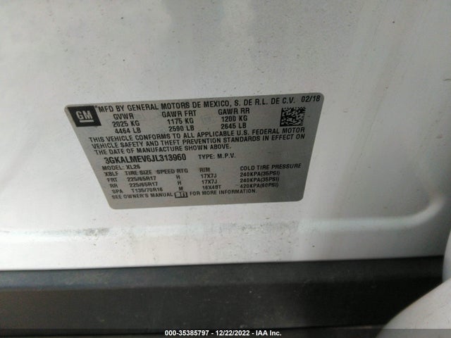 2018 GMC Terrain, VIN: 3GKALMEV6JL313960