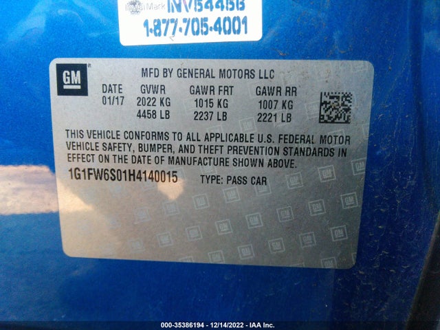 Chevrolet BOLT EV LT 2017 1G1FW6S01H4140015 Image 11