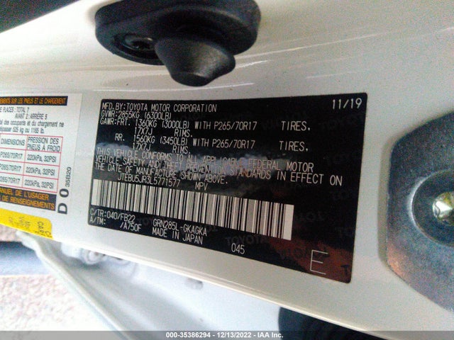 2020 Toyota 4Runner, VIN: JTEBU5JR3L5771577