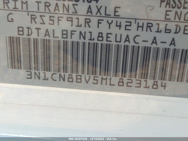 Nissan VERSA S 2021 3N1CN8BV5ML823184 Image 11
