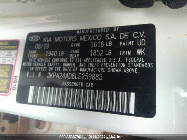 3KPA24AD6LE259885 KIA RIO S