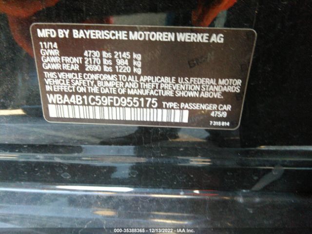 WBA4B1C59FD955175 BMW 4 Series