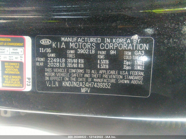 2017 Kia Soul, VIN: KNDJN2A24H7439352