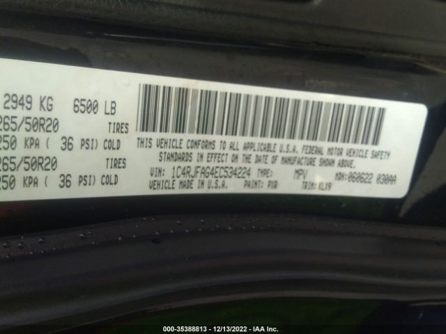 1C4RJFAG4EC534224 Jeep Grand Cherokee Altitude
