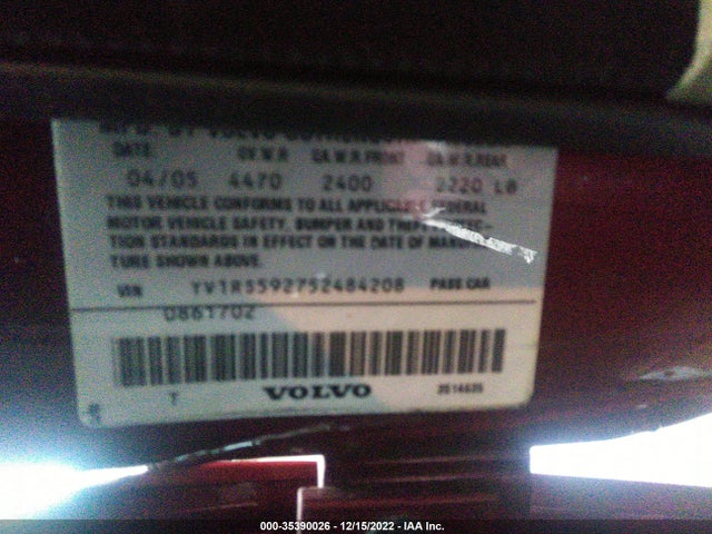 Volvo S60 2005 YV1RS592752484208 Image 10