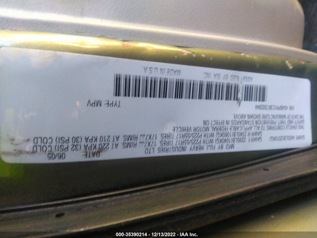 Subaru Legacy Wagon Outback 2.5i 2006 4S4BP61C367302944 Image 10