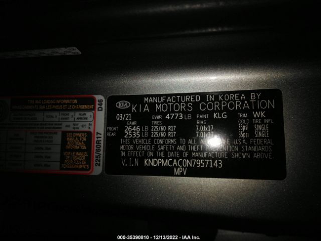 KNDPMCAC0N7957143 KIA Sportage