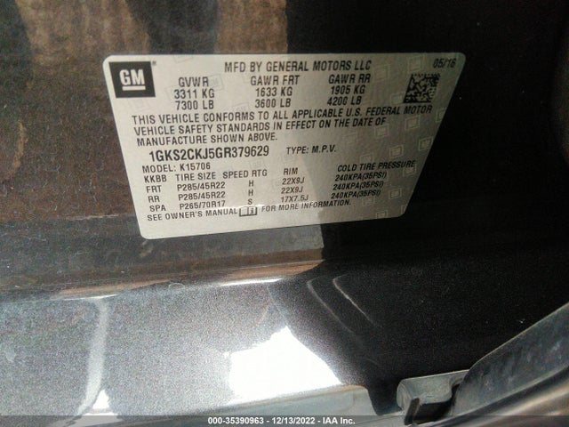 GMC YUKON DENALI 2016 1GKS2CKJ5GR379629 Image 9