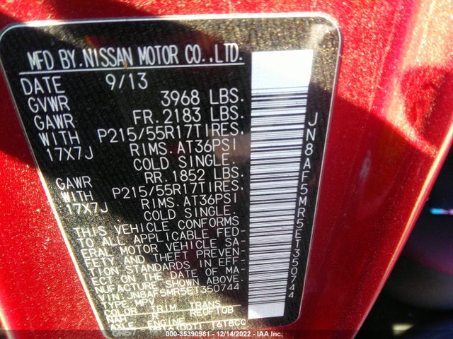 2014 Nissan Juke, VIN: JN8AF5MR5ET350744