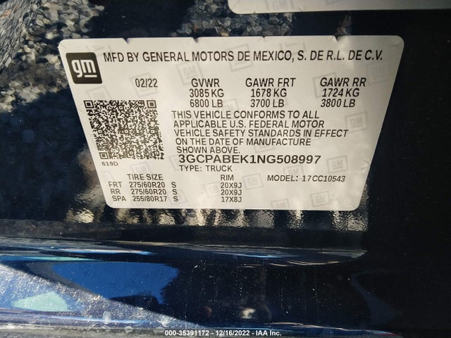 Chevrolet Silverado 1500 Custom 2022 3GCPABEK1NG508997 Image 9