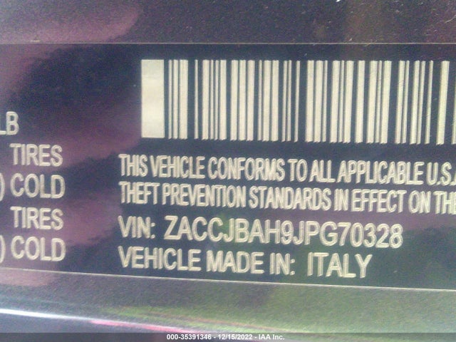 2018 Jeep Renegade, VIN: ZACCJBAH9JPG70328