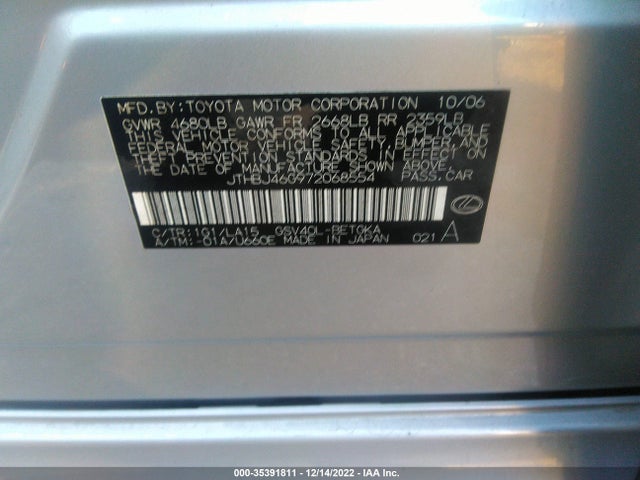 JTHBJ46G972068554 Lexus ES 350