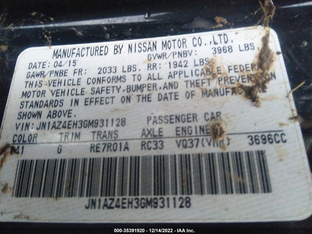 Nissan 370Z 2016 JN1AZ4EH3GM931128 Image 10