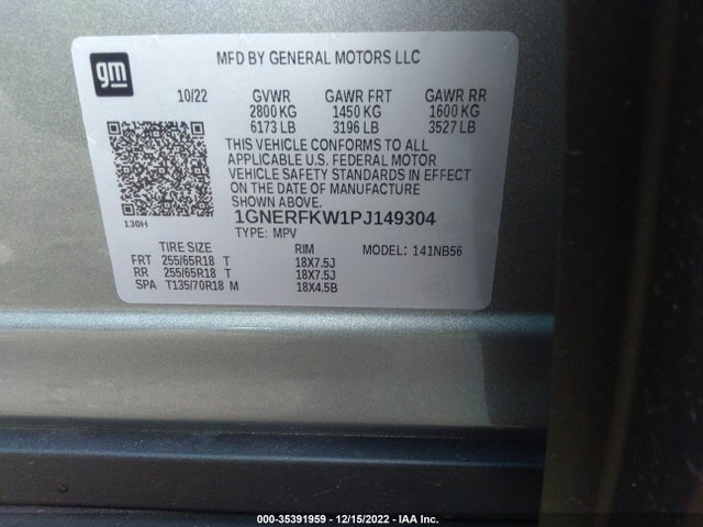 2023 Chevrolet Traverse, VIN: 1GNERFKW1PJ149304