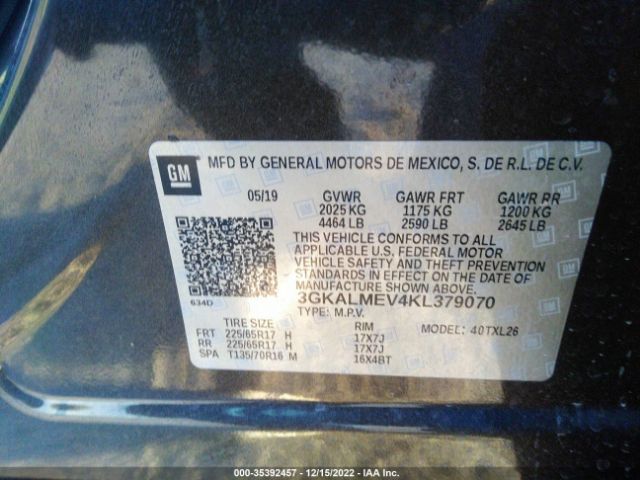 3GKALMEV4KL379070 GMC Terrain Sle