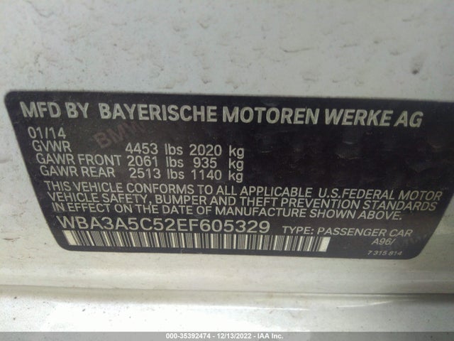 BMW 3 Series 328i 2014 WBA3A5C52EF605329 Image 10