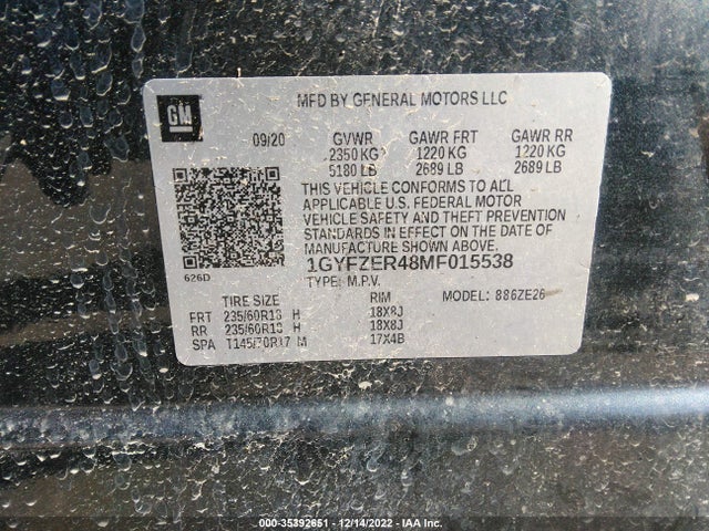 2021 Cadillac XT4, VIN: 1GYFZER48MF015538