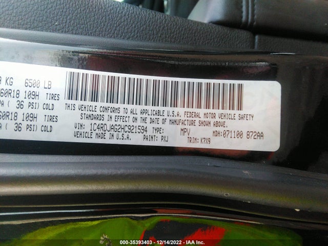 Dodge Durango Sxt 2017 1C4RDJAG2HC921594 Image 10