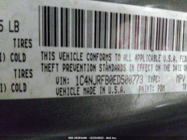 Jeep Patriot Latitude 2014 1C4NJRFB0ED500773 Image 10