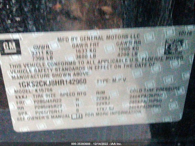 1GKS2CKJ8HR142960 GMC YUKON DENALI