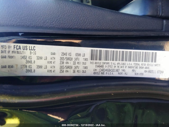 Dodge Durango Sxt 2017 1C4RDHAG8HC651067 Image 9