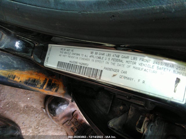 Audi A4 1999 WAUGD28D1XA286853 Image 11